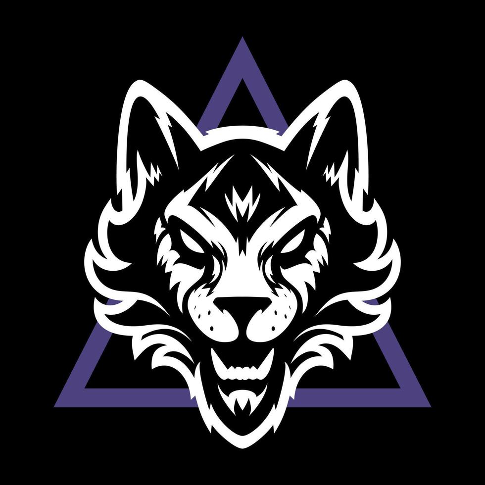 logotipo de cabeza de lobo. ideal para logotipos deportivos y mascotas de equipo. vector