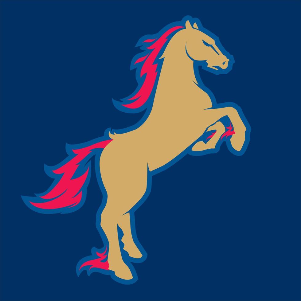 logotipo de deporte de caballo salvaje vector