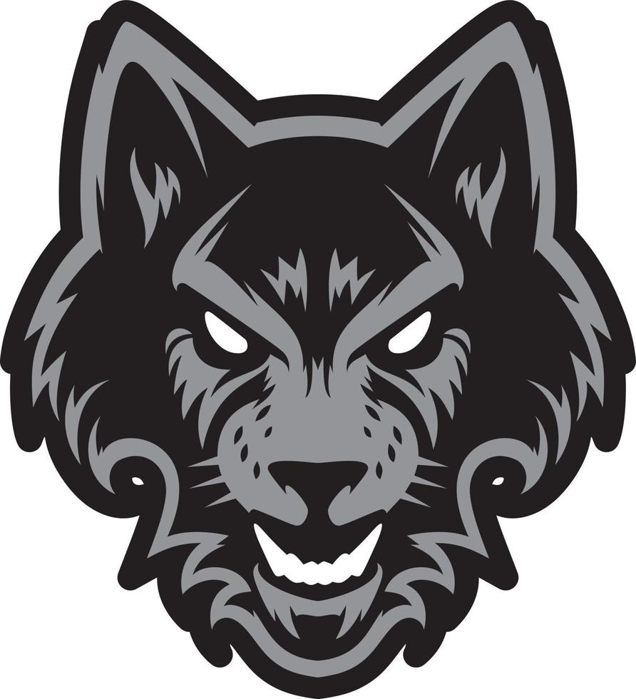 Wolf head logo. Great for sports logotypes and team mascots. vector