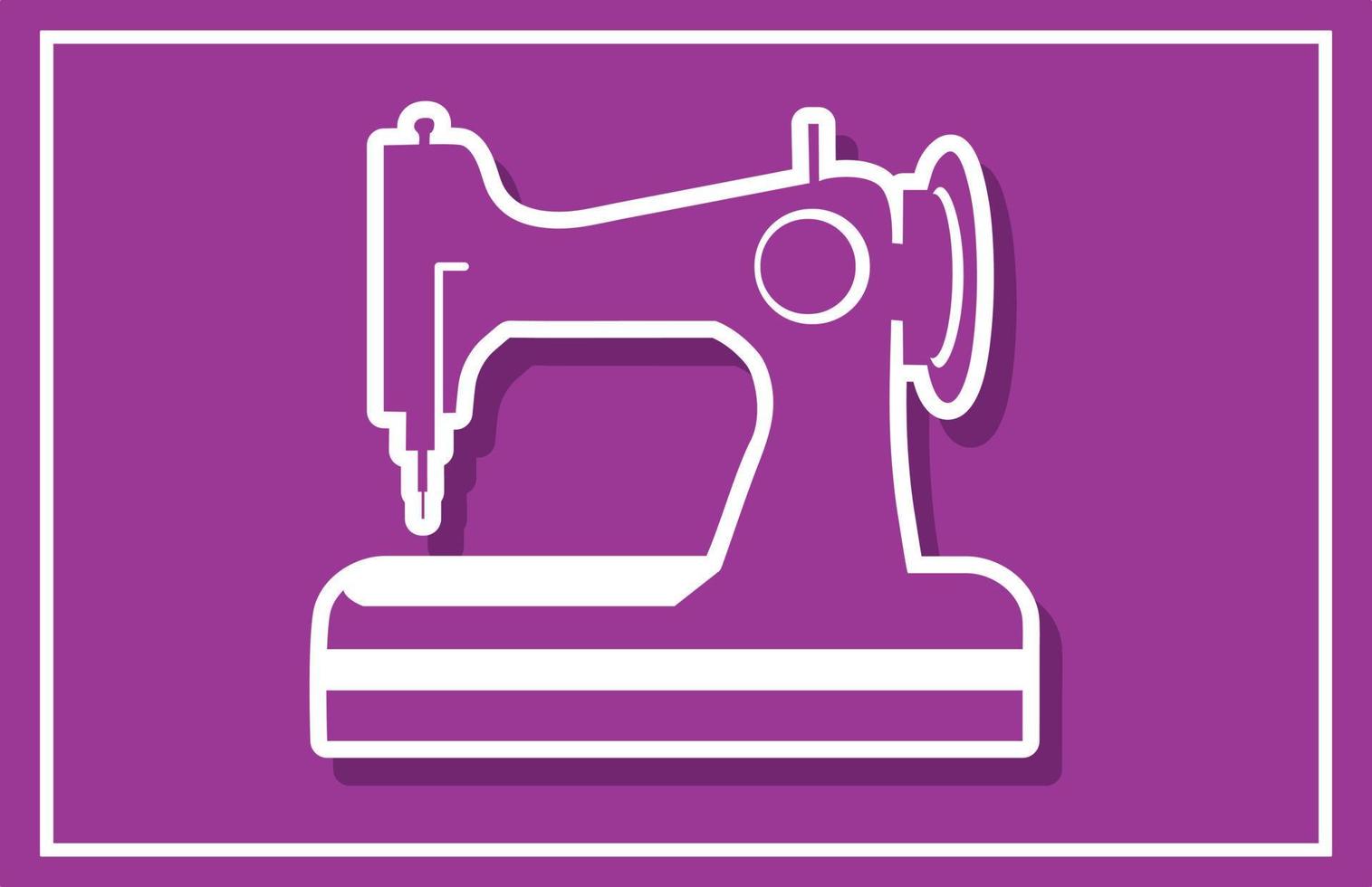 Vintage Sewing Machine Icon vector