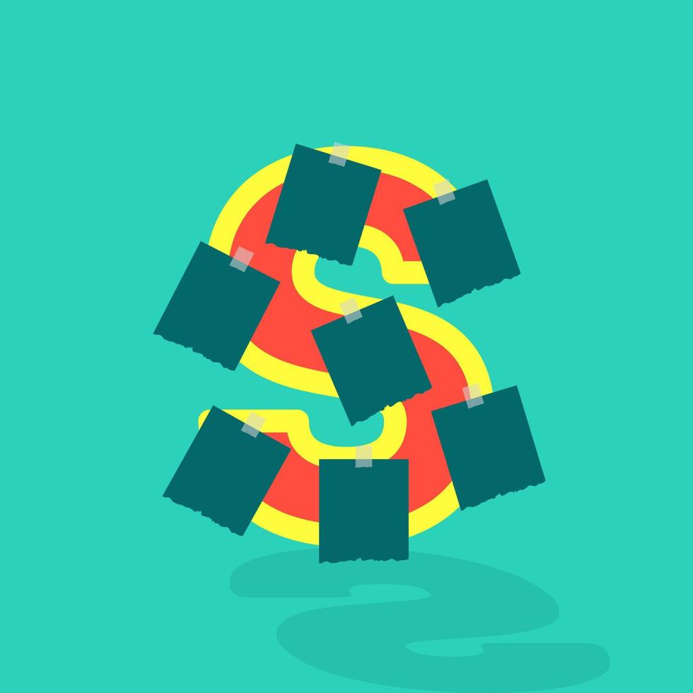 Sticky paper or image space on the letter S. photo collage and fun sticker paper letter. Frames for clipping masks are available in the vector file. Template for photo album.