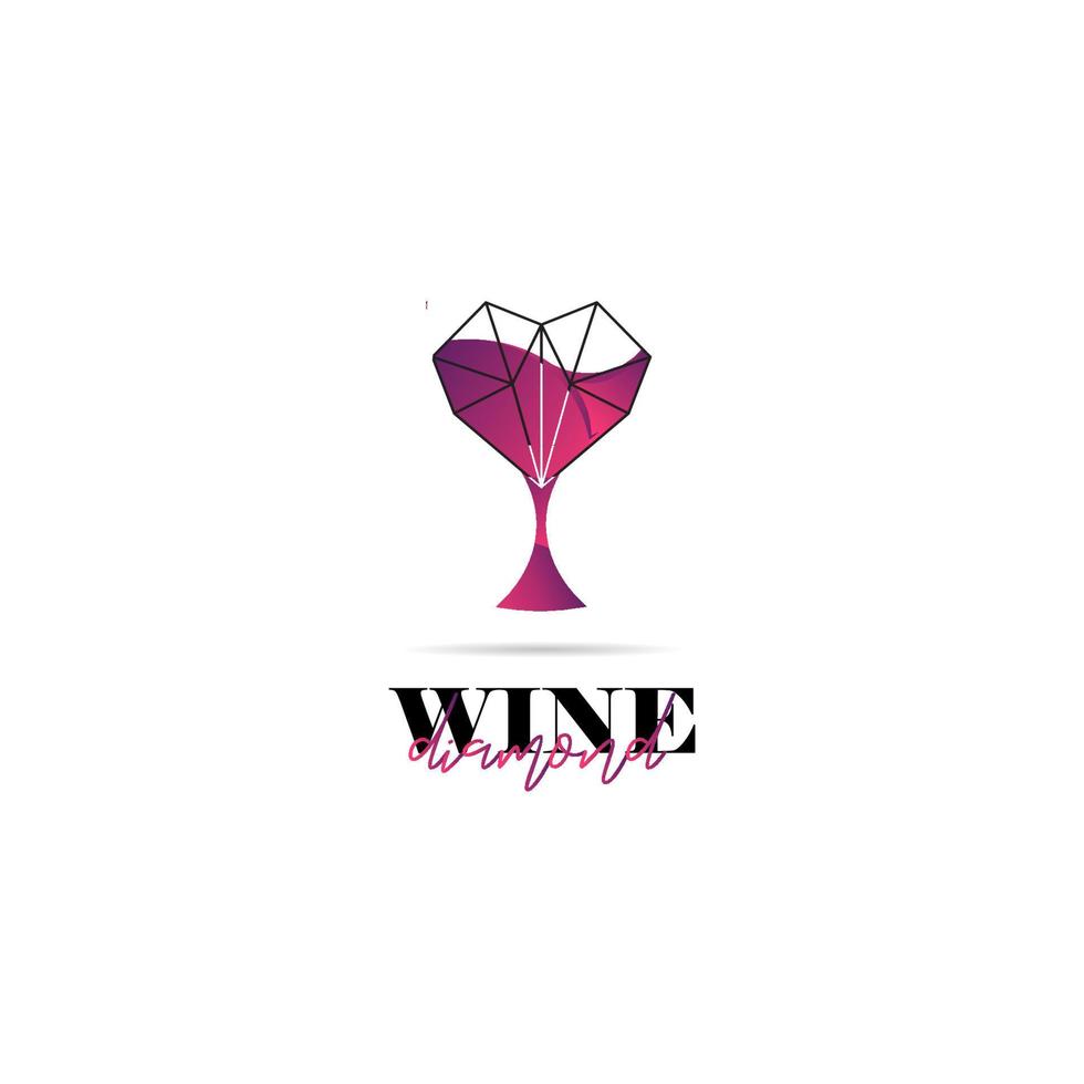 minimalist and elegant wine logo vector