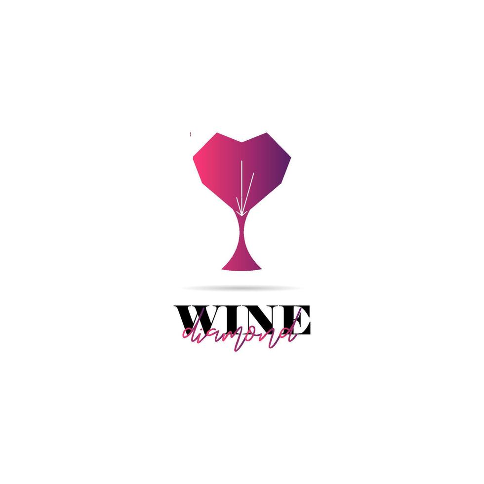 wine logo combined with nature, natural wine vector