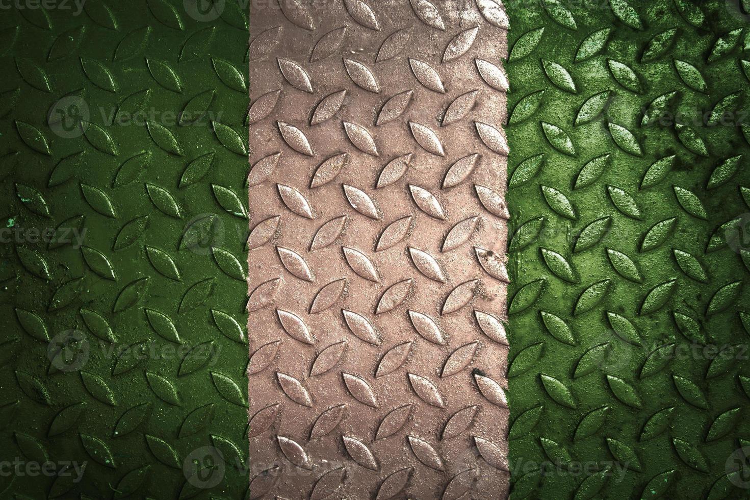 nigeria flag metal texture statistic photo