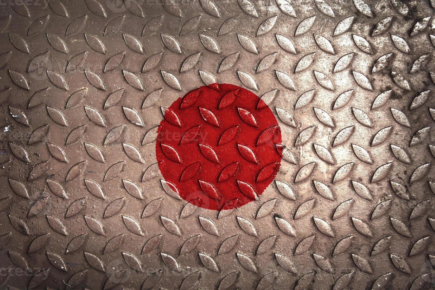 japan flag metal texture statistic photo