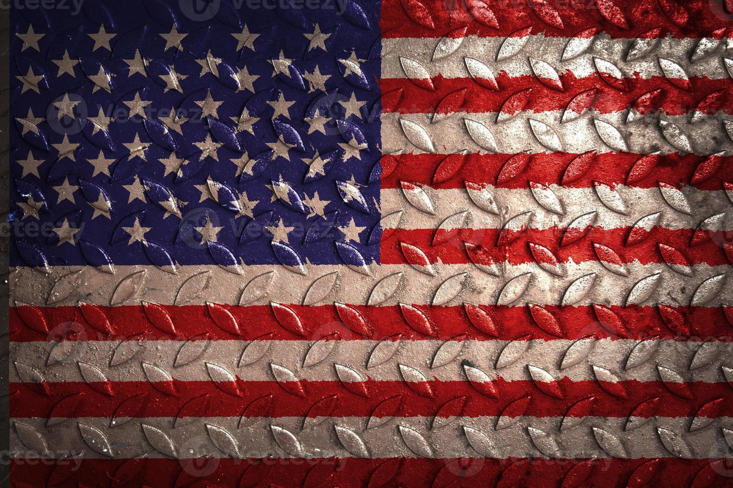 united states of america  flag metal texture statistic photo