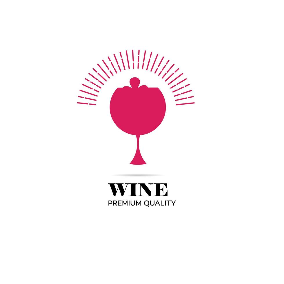 logotipo de vino minimalista y elegante vector