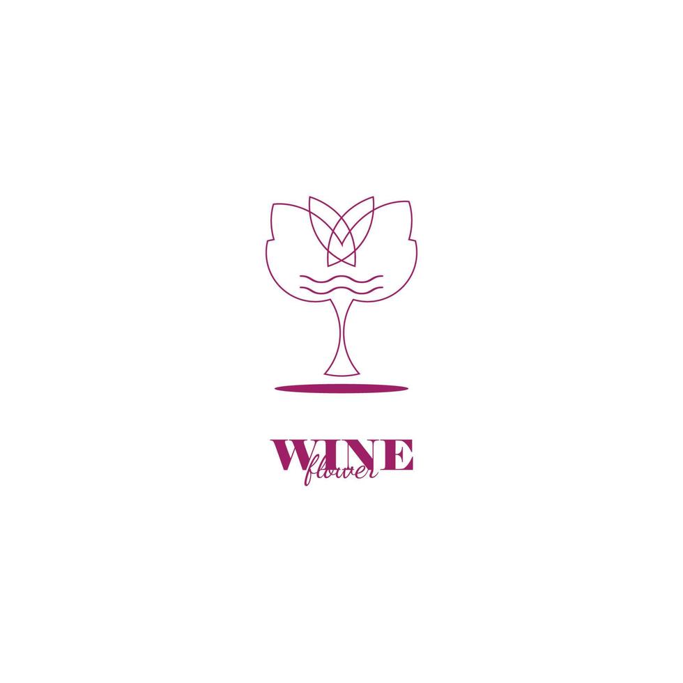 logo de vino combinado con la naturaleza, vino natural vector