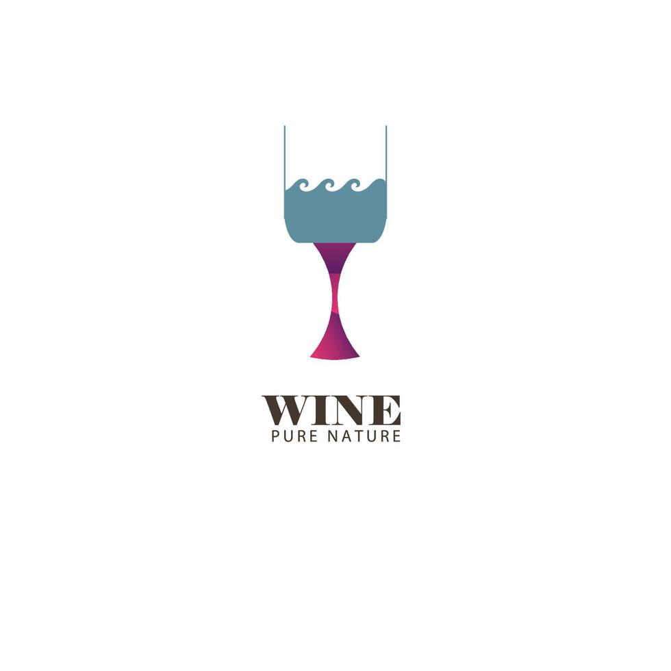 logotipo de vino minimalista y elegante vector