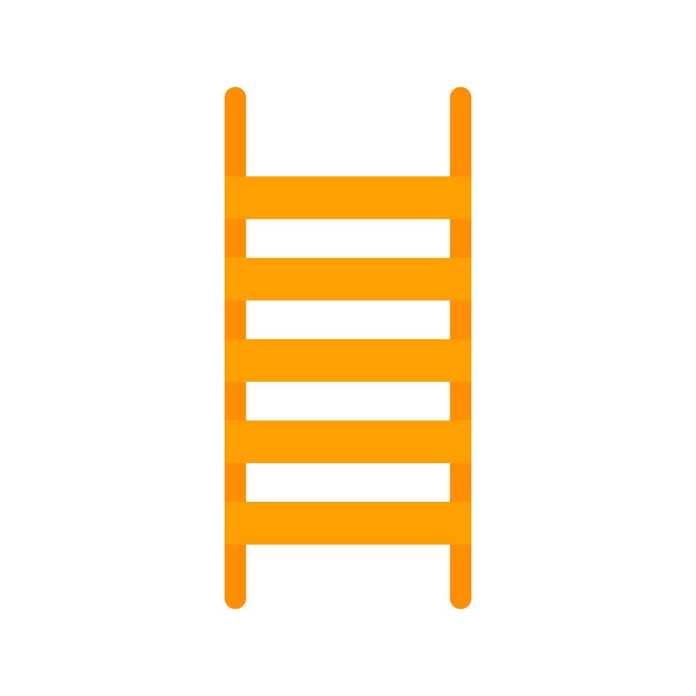 Ladder Flat Multicolor Icon vector