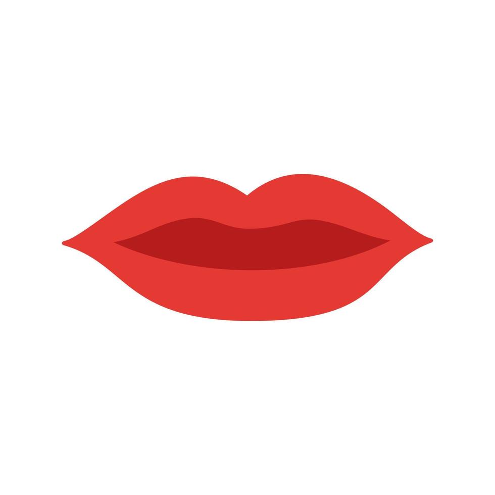 Lips Flat Multicolor Icon vector