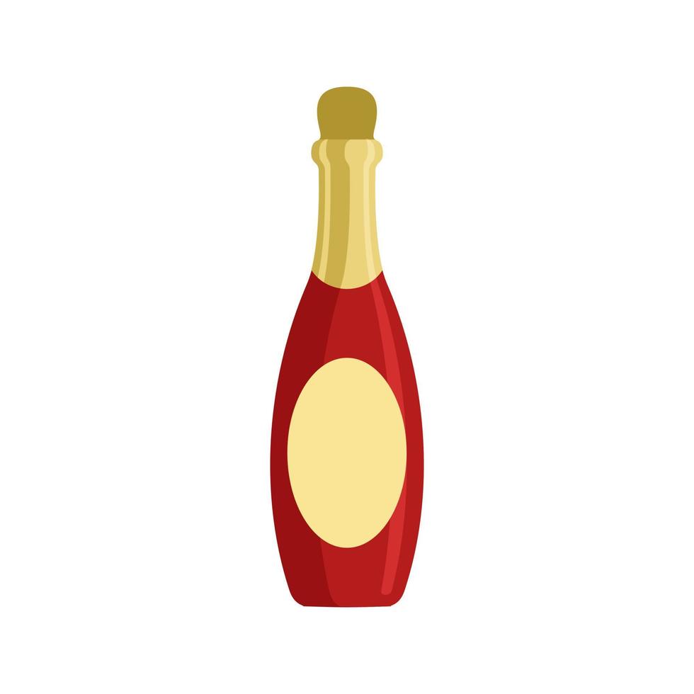 botella, plano, multicolor, icono vector