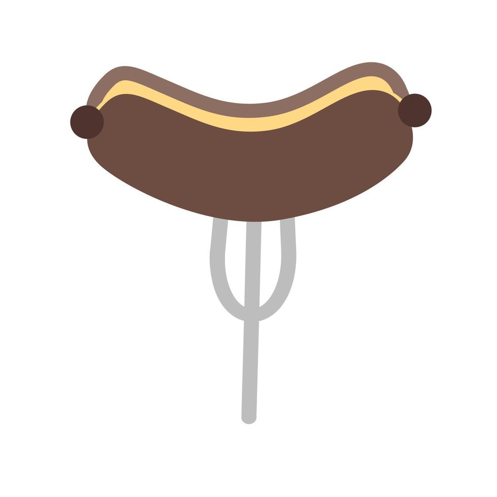 Hot Dog Flat Multicolor Icon vector