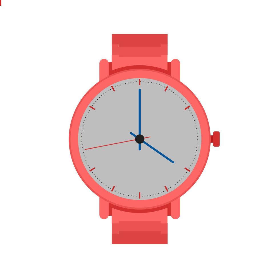 Reloj de pulsera icono multicolor plana vector
