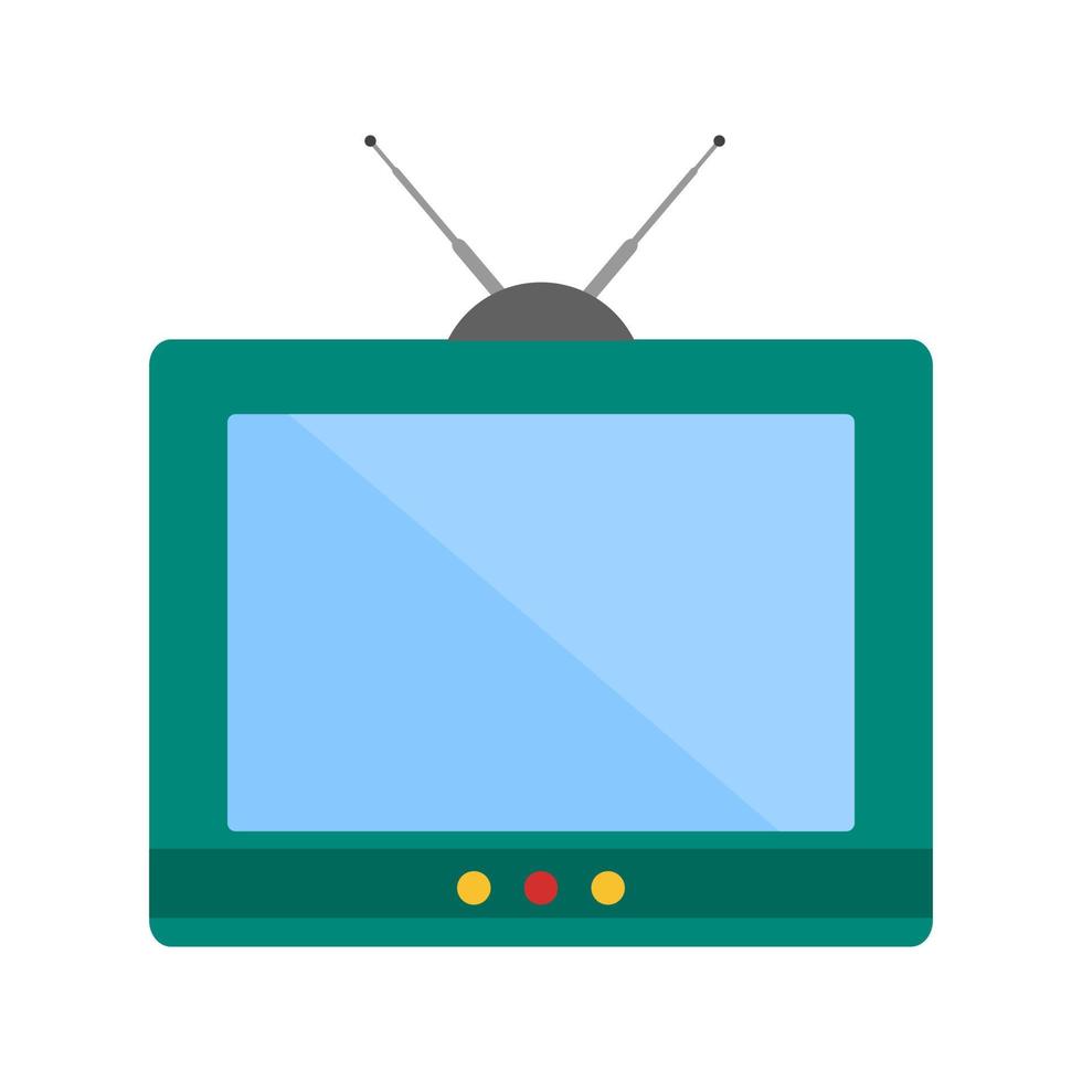 icono multicolor plano de televisión vector