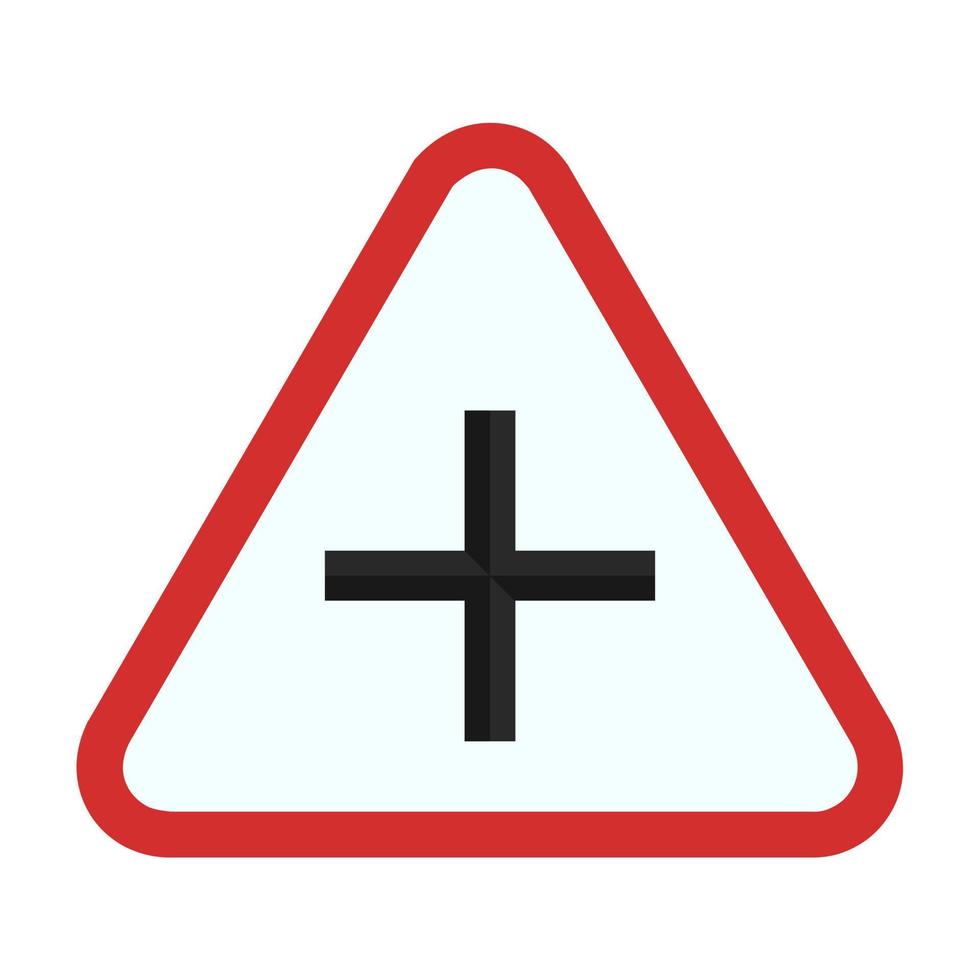 Crossing Flat Multicolor Icon vector
