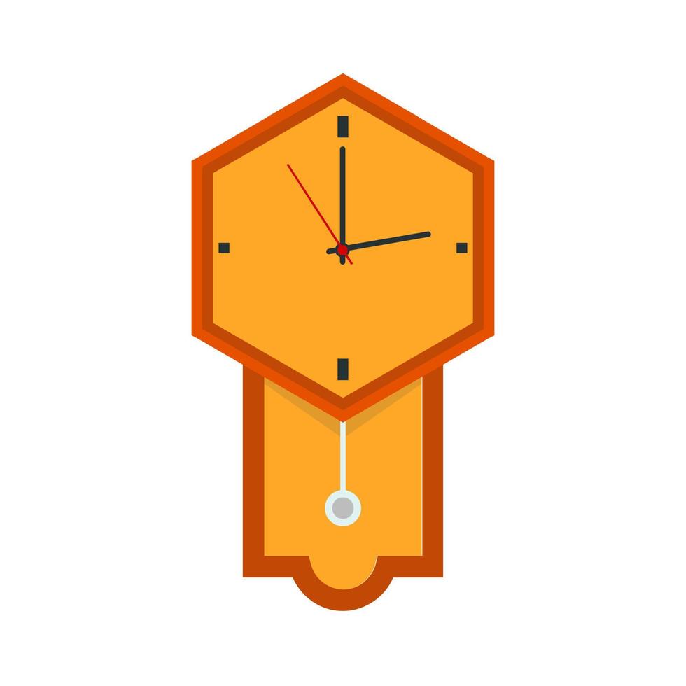 reloj grande plano icono multicolor vector