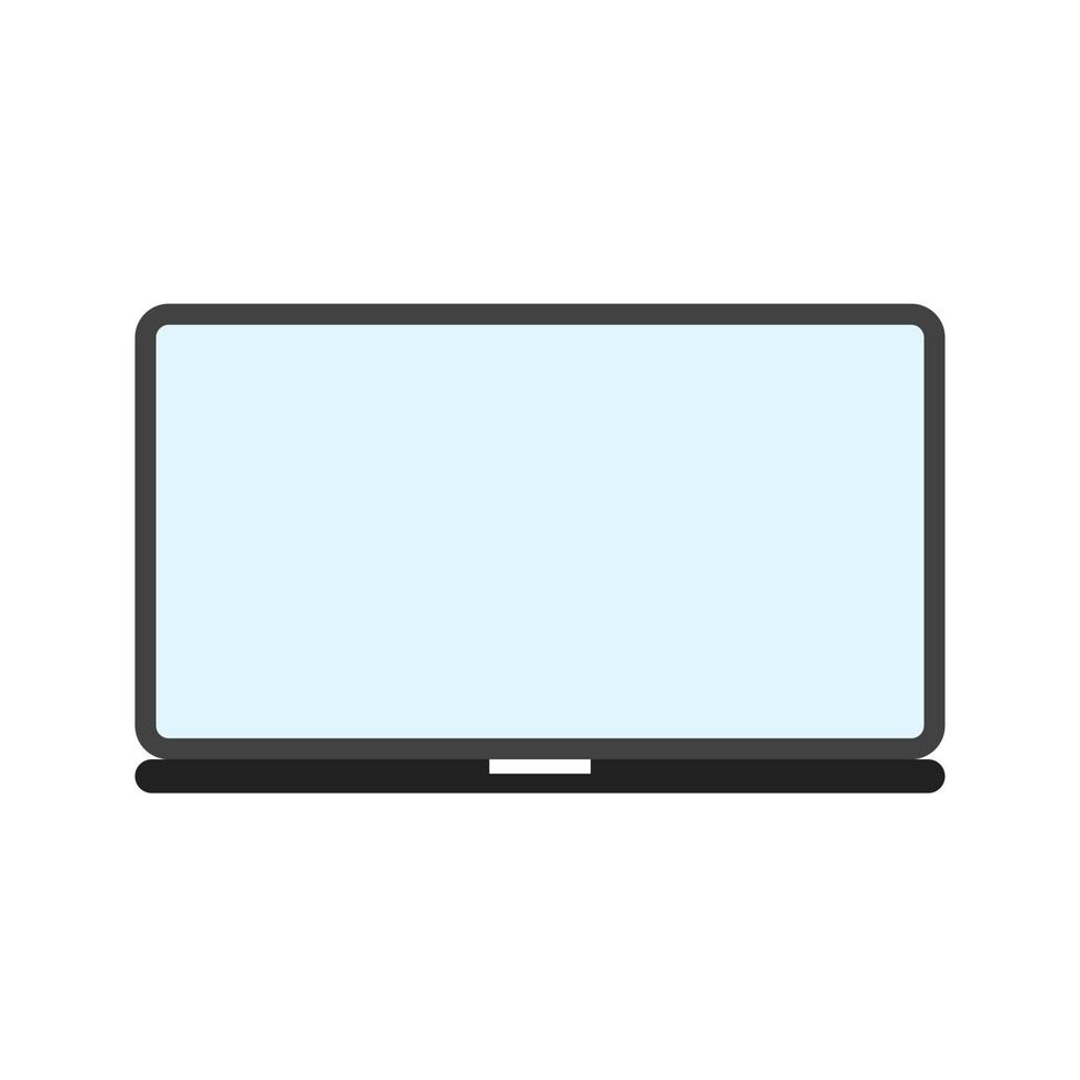 Laptop Flat Multicolor Icon vector
