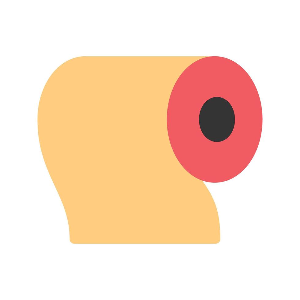 Tissue Roll Flat Multicolor Icon vector