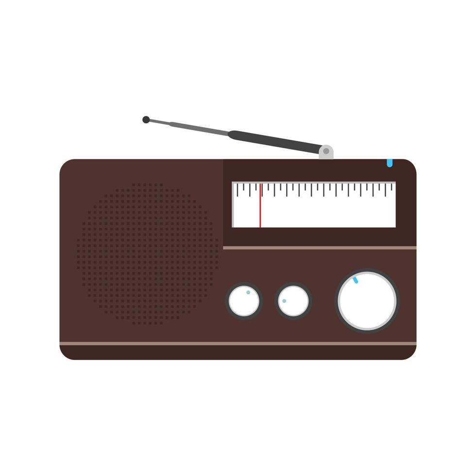 Radio Flat Multicolor Icon vector