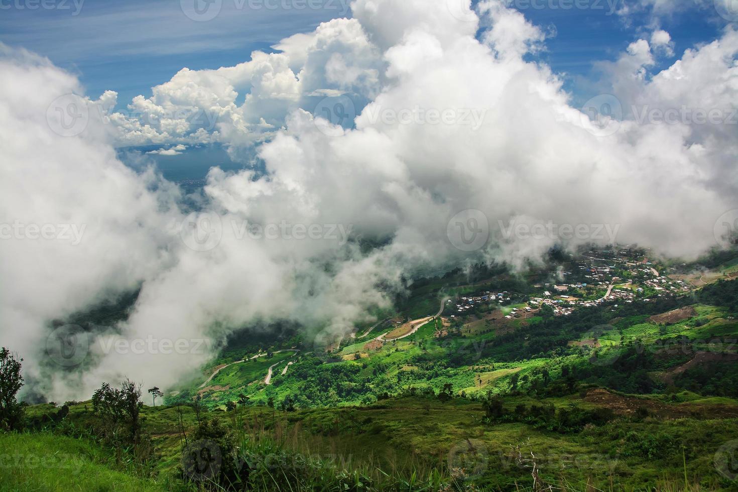 Landscape of   fog  and Mountain ,in Thailand photo