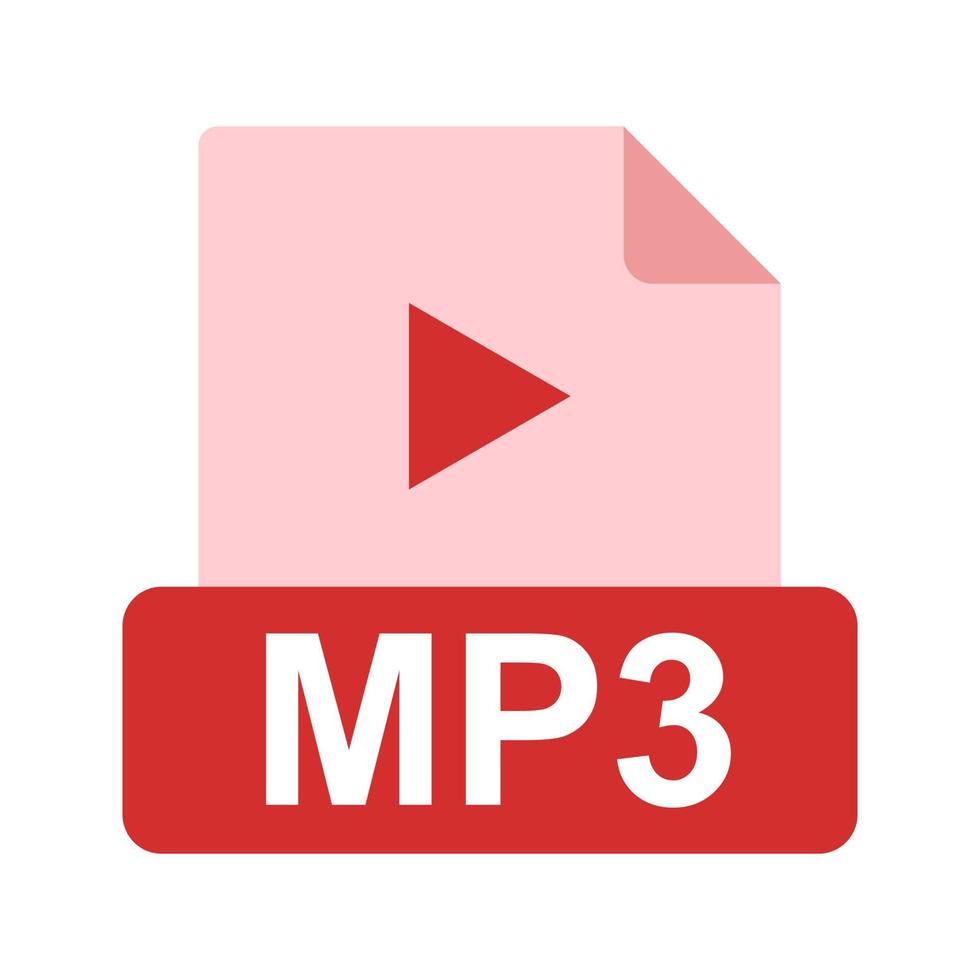 MP3 Flat Multicolor Icon vector