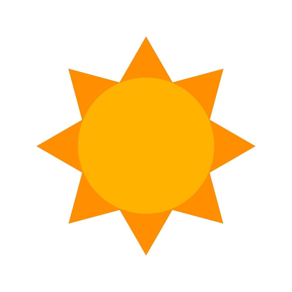 Sun II Flat Multicolor Icon vector