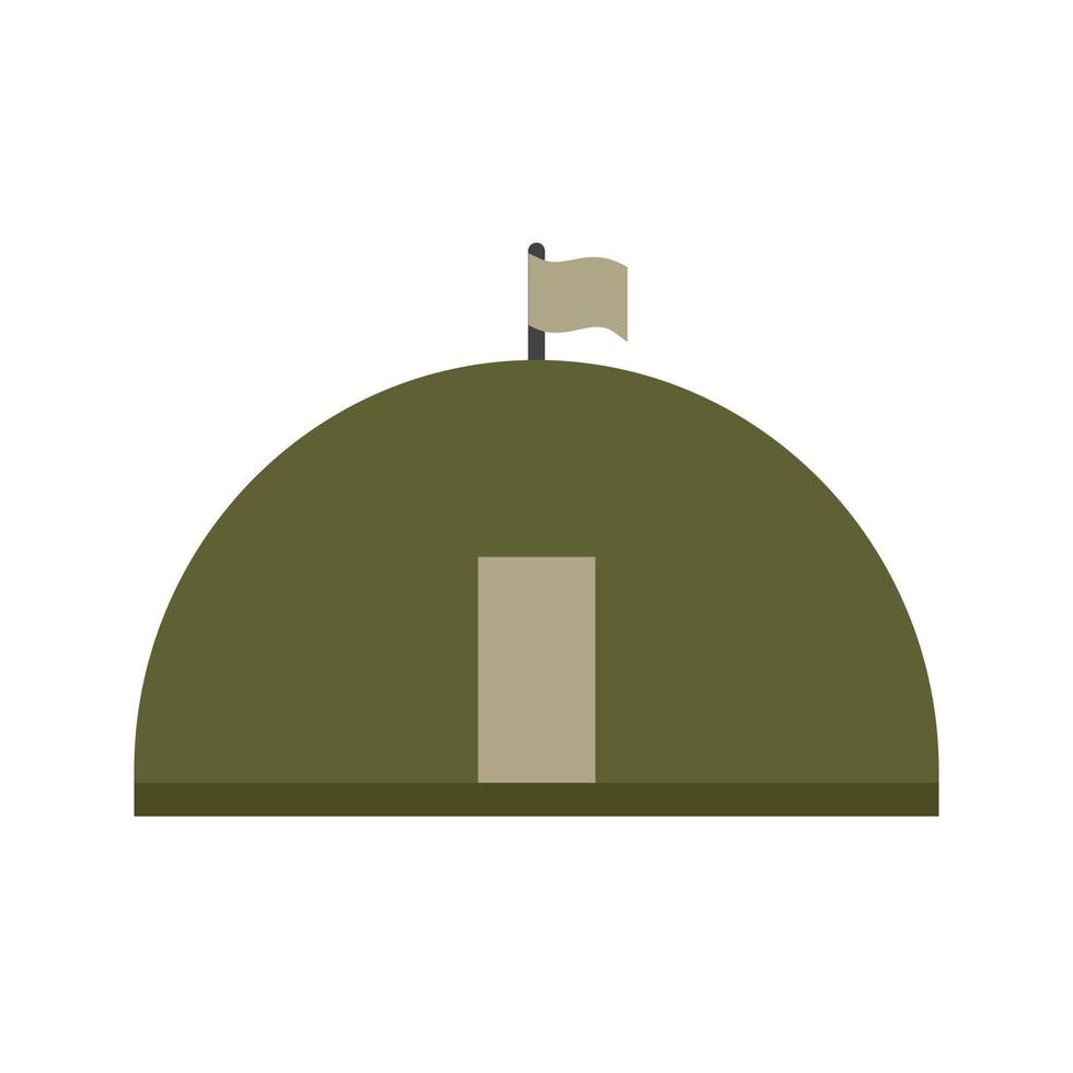 Military Base Flat Multicolor Icon vector