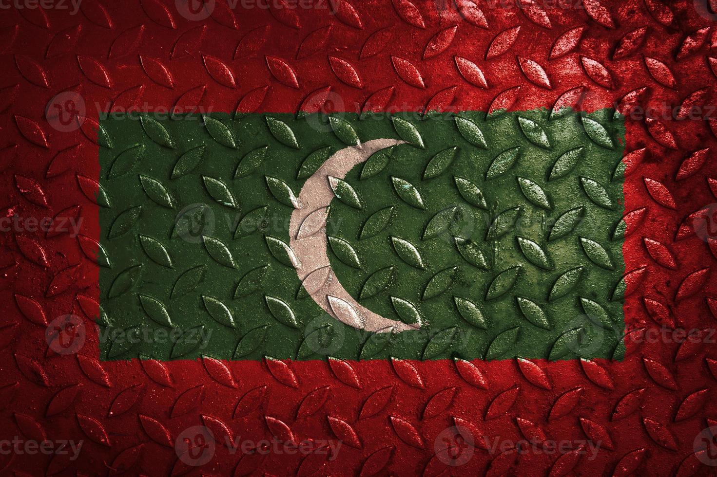 maldives flag metal texture statistic photo