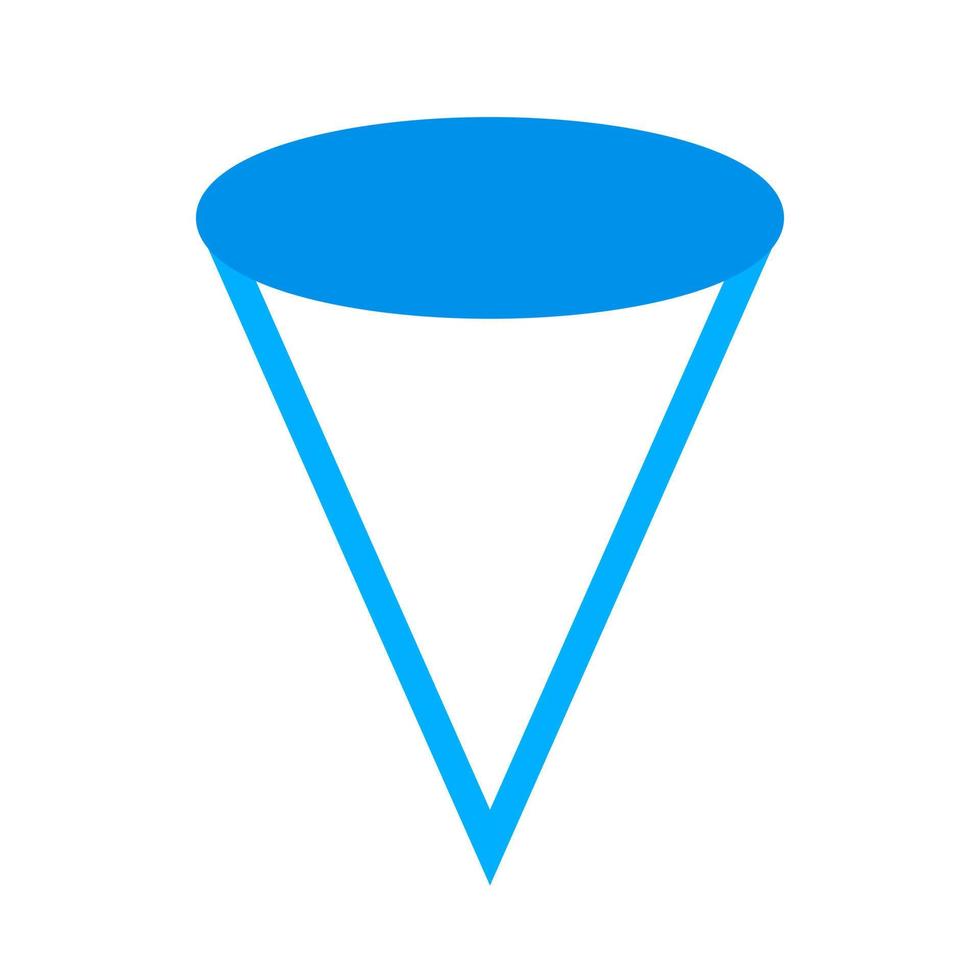 Cone Flat Multicolor Icon vector
