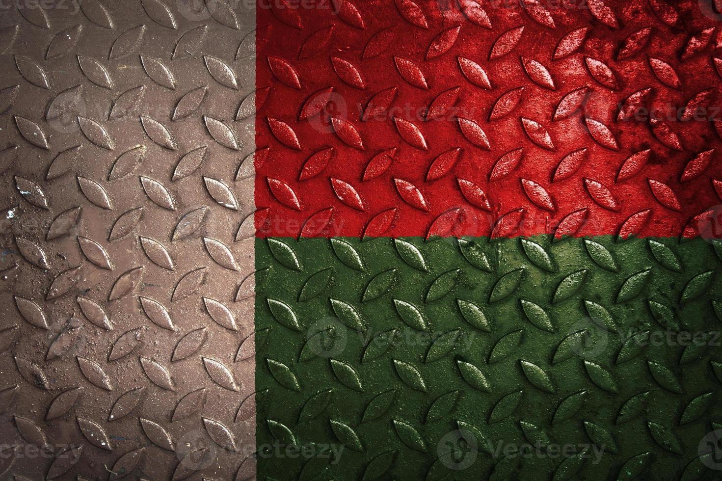 madaguascar flag metal texture statistic photo