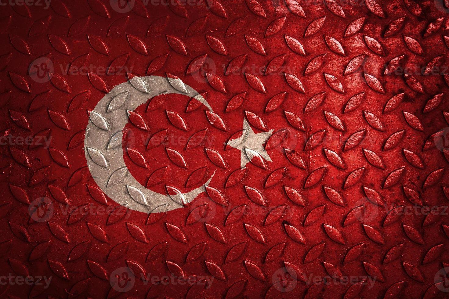 turkey flag metal texture statistic photo