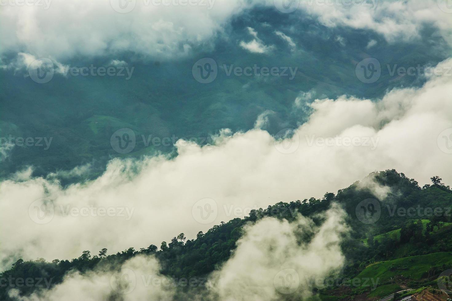 Morning Mist with Mountain ,sea of mis photo
