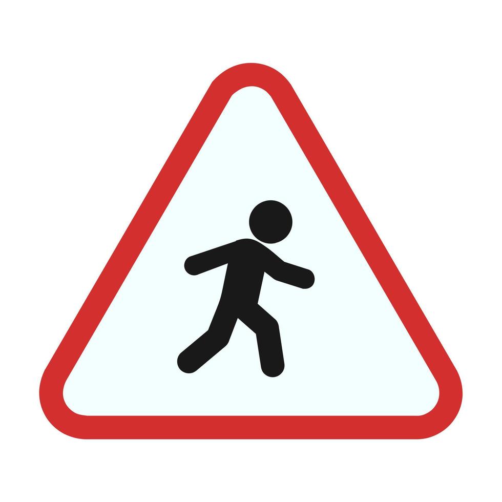Pedestrian Flat Multicolor Icon vector