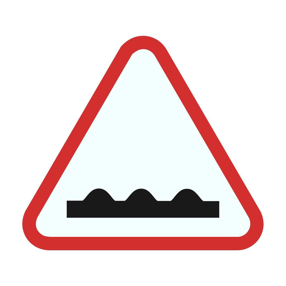 Rough road ahead Flat Multicolor Icon vector