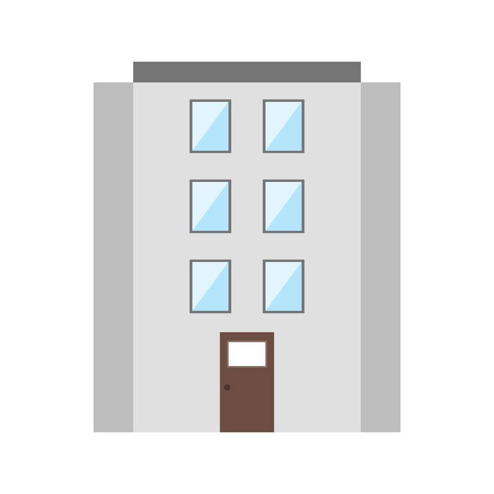 Building Flat Multicolor Icon vector