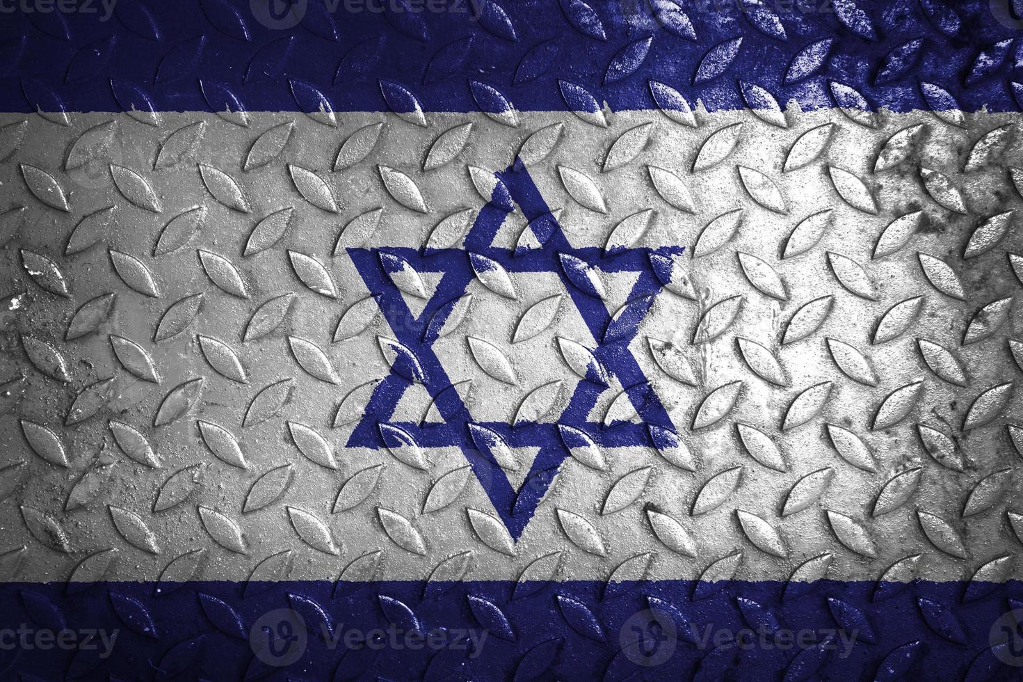 israel flag metal texture statistic photo