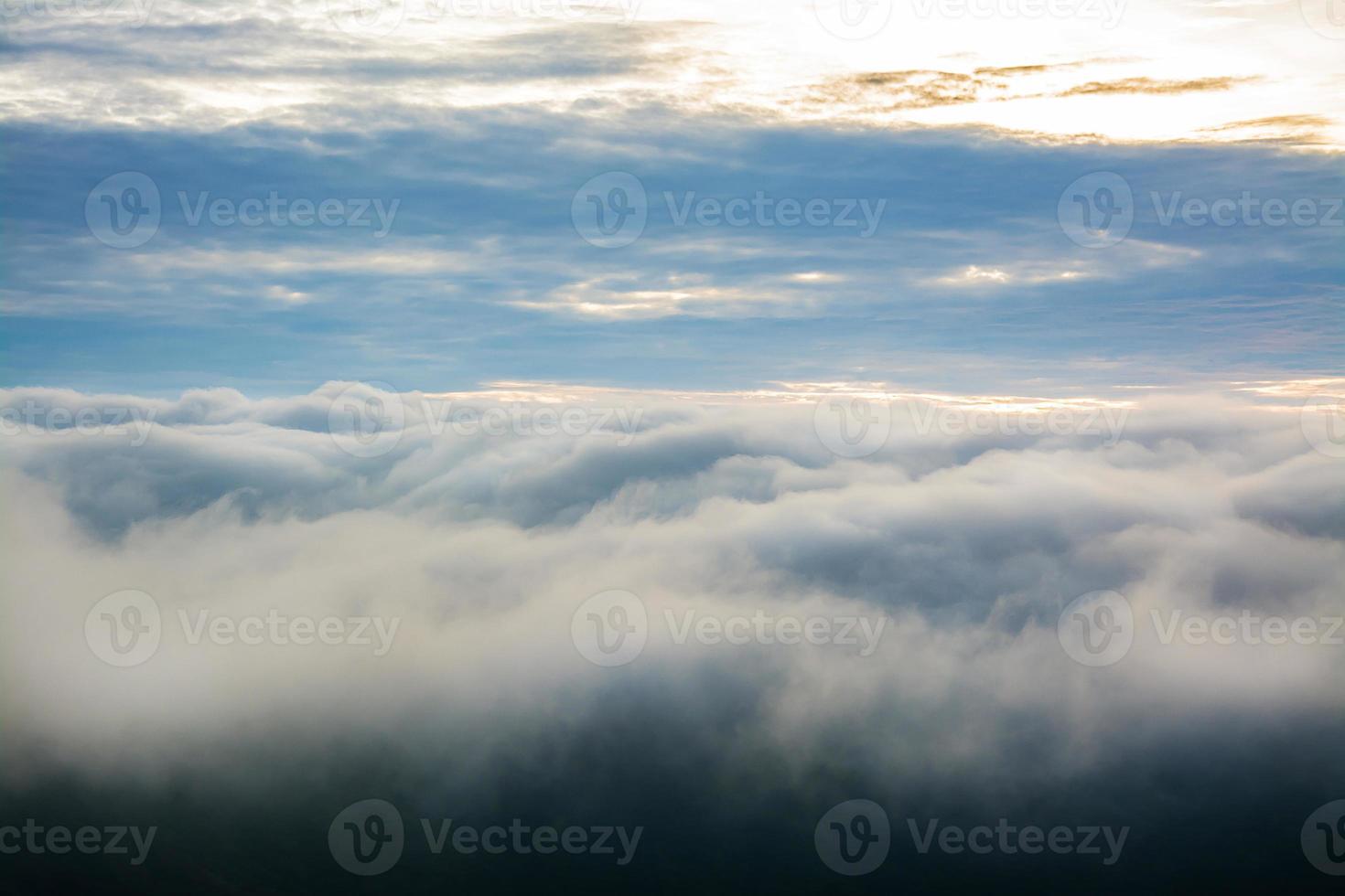Landscape image  view of   fog  In the morning,Thailand . Copy space for text or image. photo