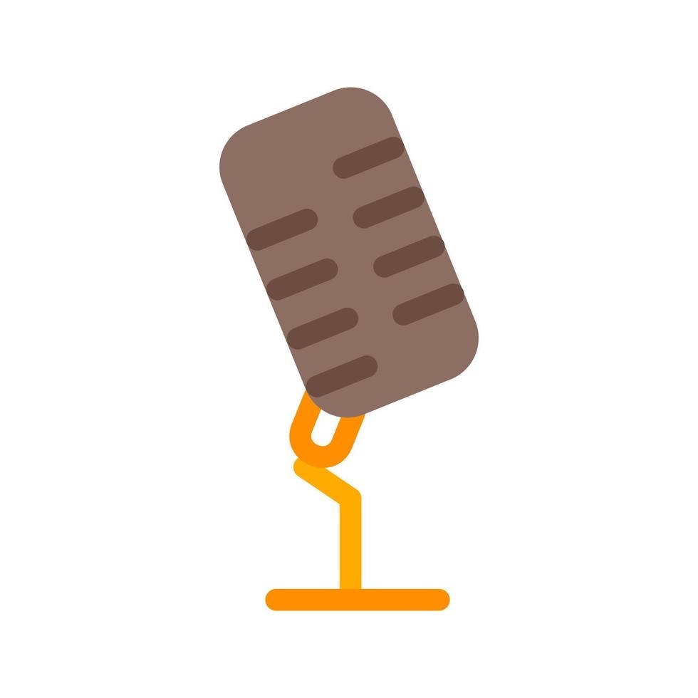 Microphone II Flat Multicolor Icon vector