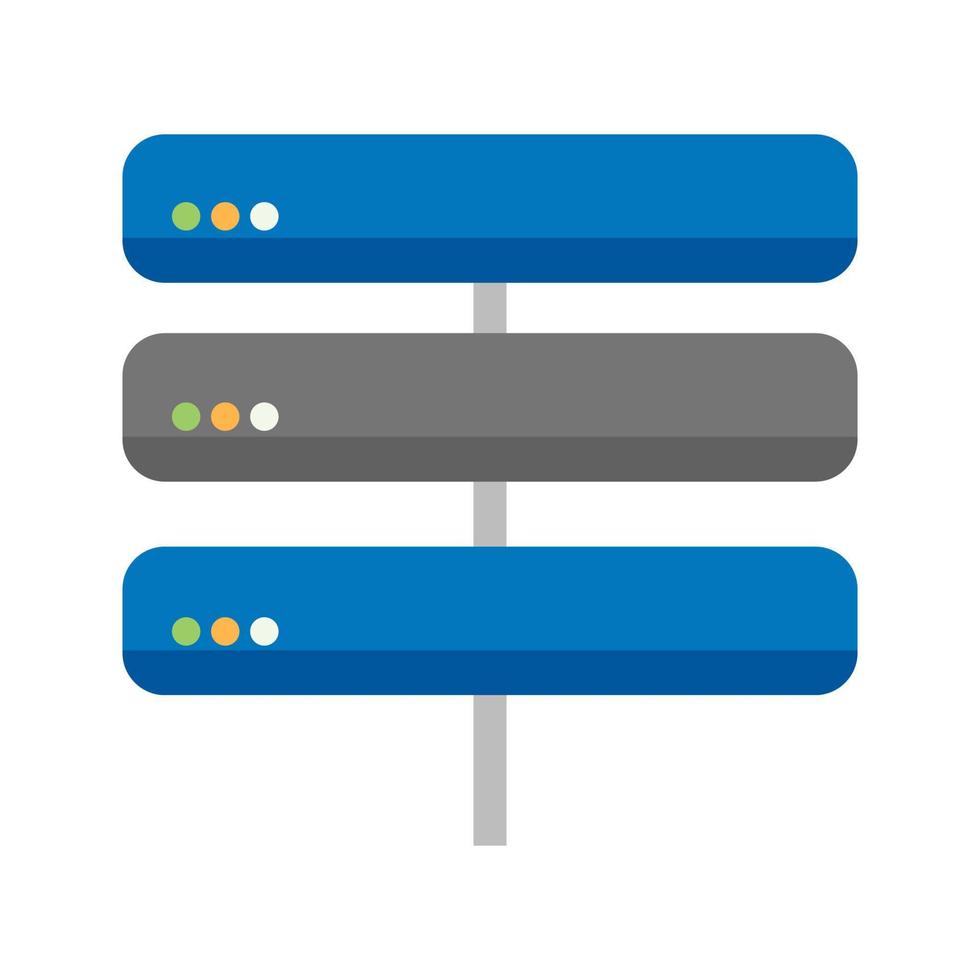 Web Hosting Flat Multicolor Icon vector