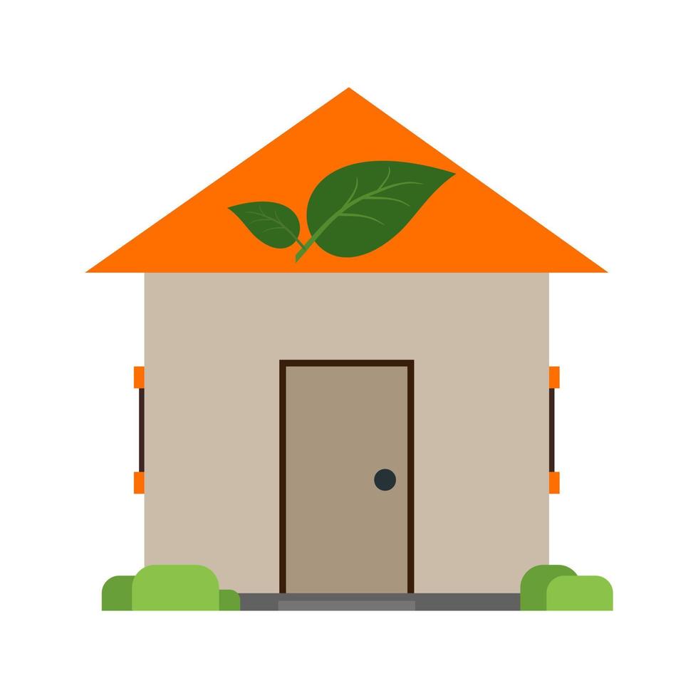 Eco friendly House Flat Multicolor Icon vector