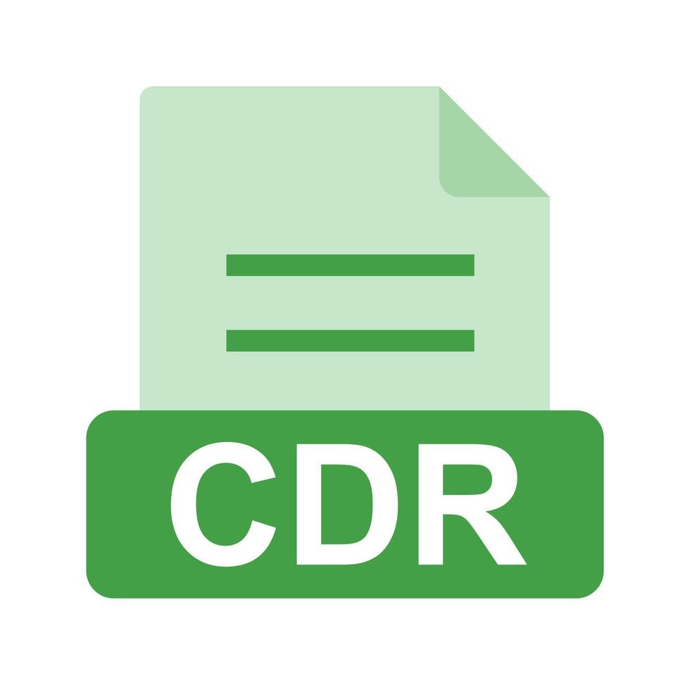 CDR Flat Multicolor Icon vector