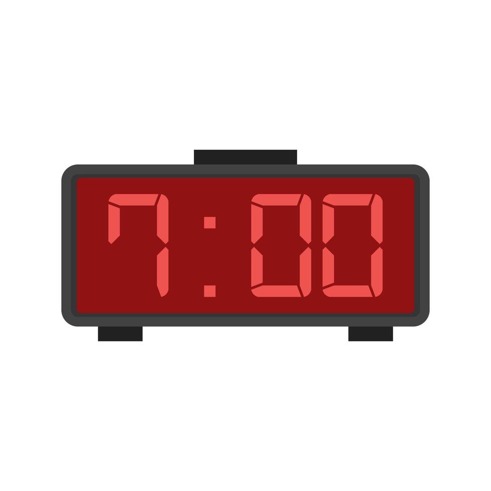 Digital Clock Flat Multicolor Icon vector