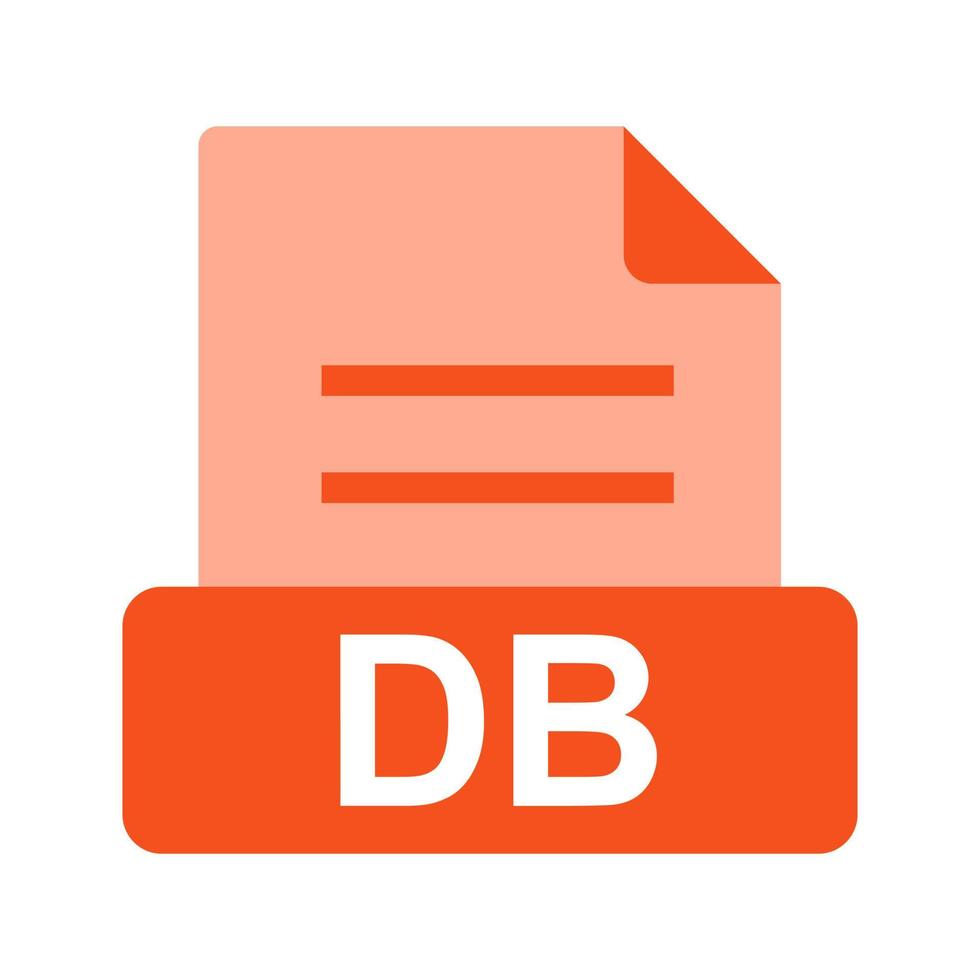 DB Flat Multicolor Icon vector