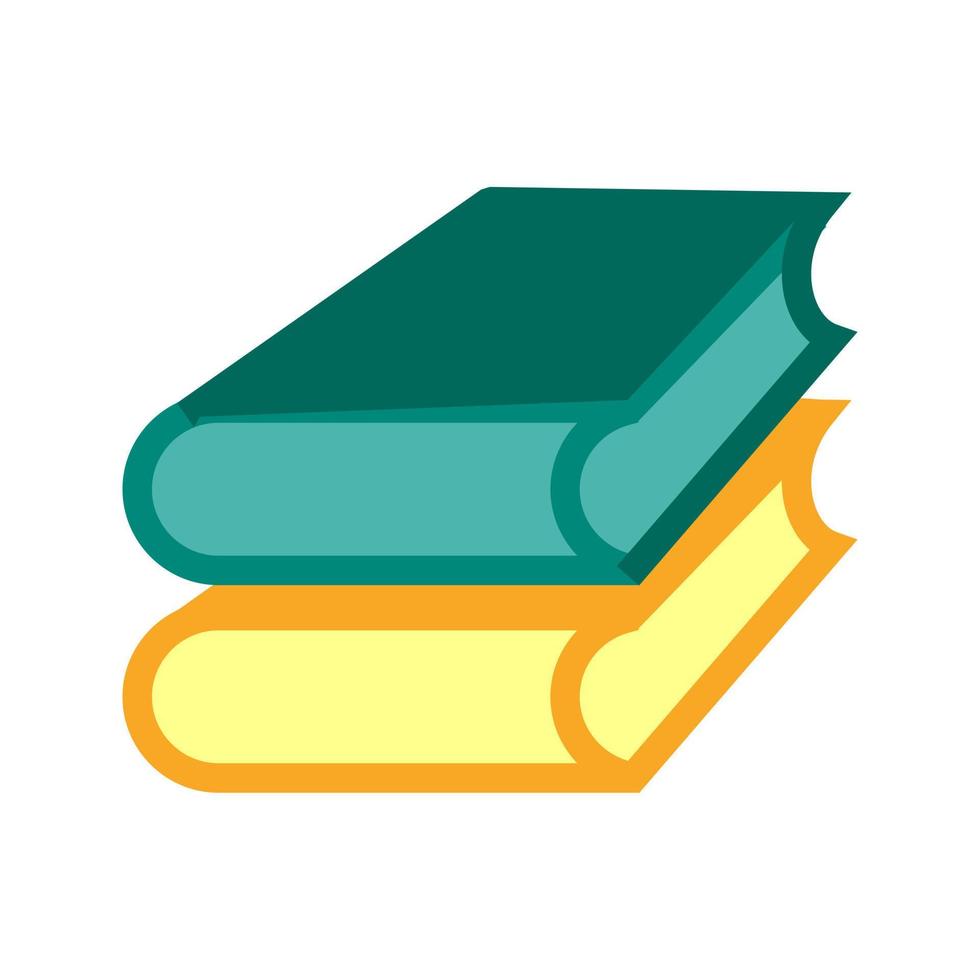 Books Flat Multicolor Icon vector