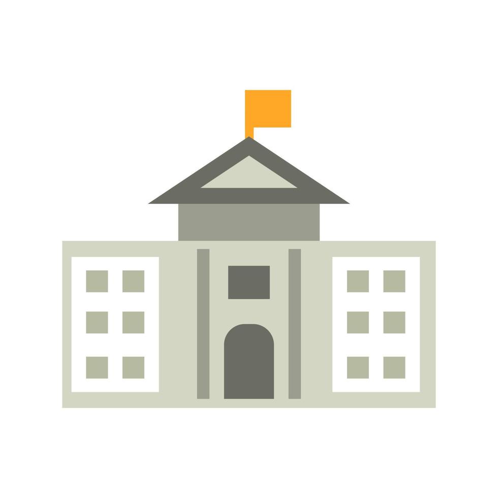 The White House Flat Multicolor Icon vector