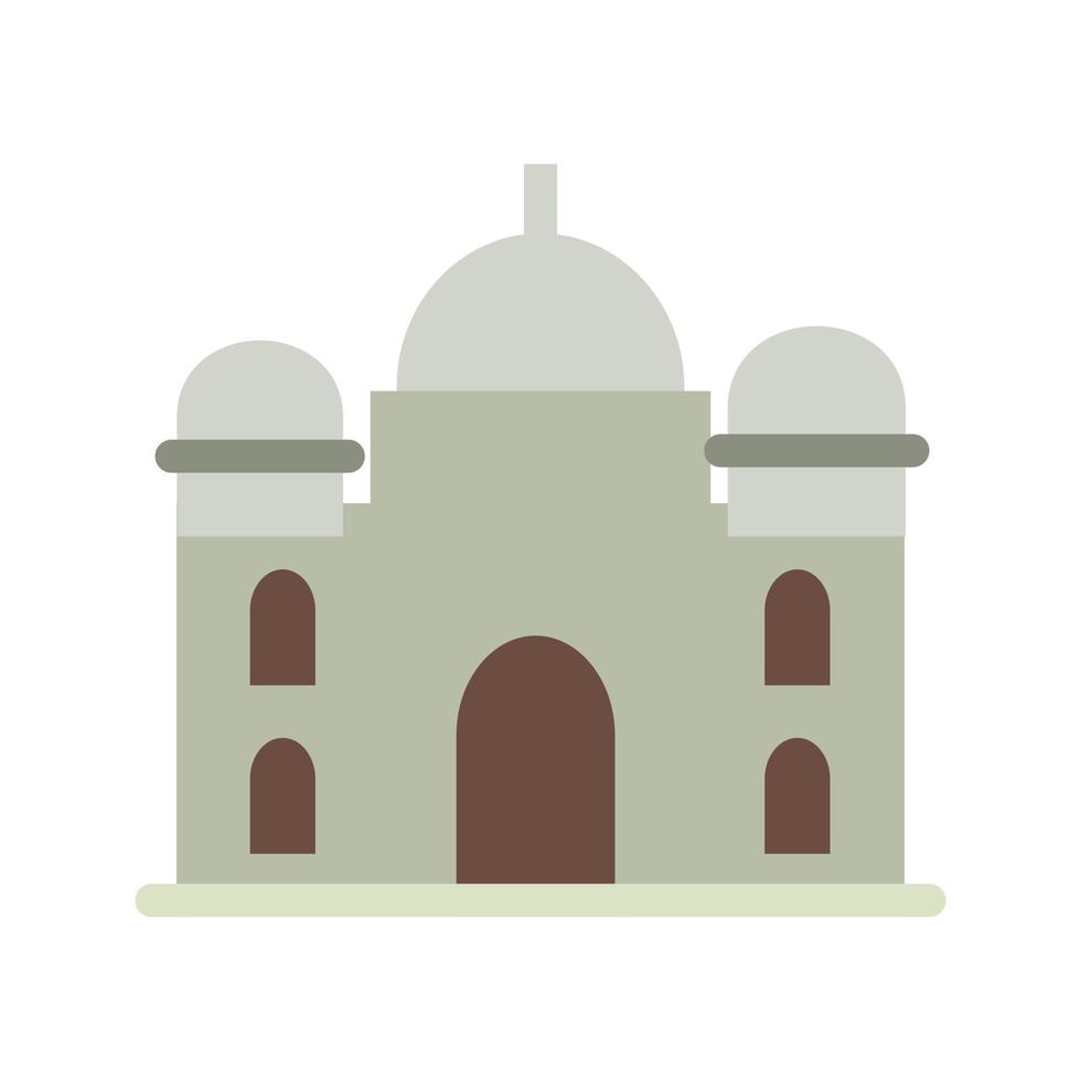 taj mahal icono multicolor plano vector