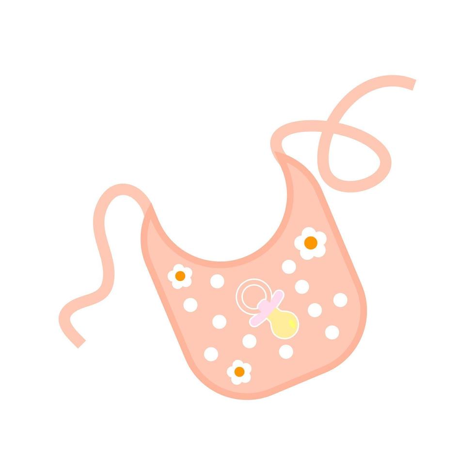 Baby Bib Flat Multicolor Icon vector