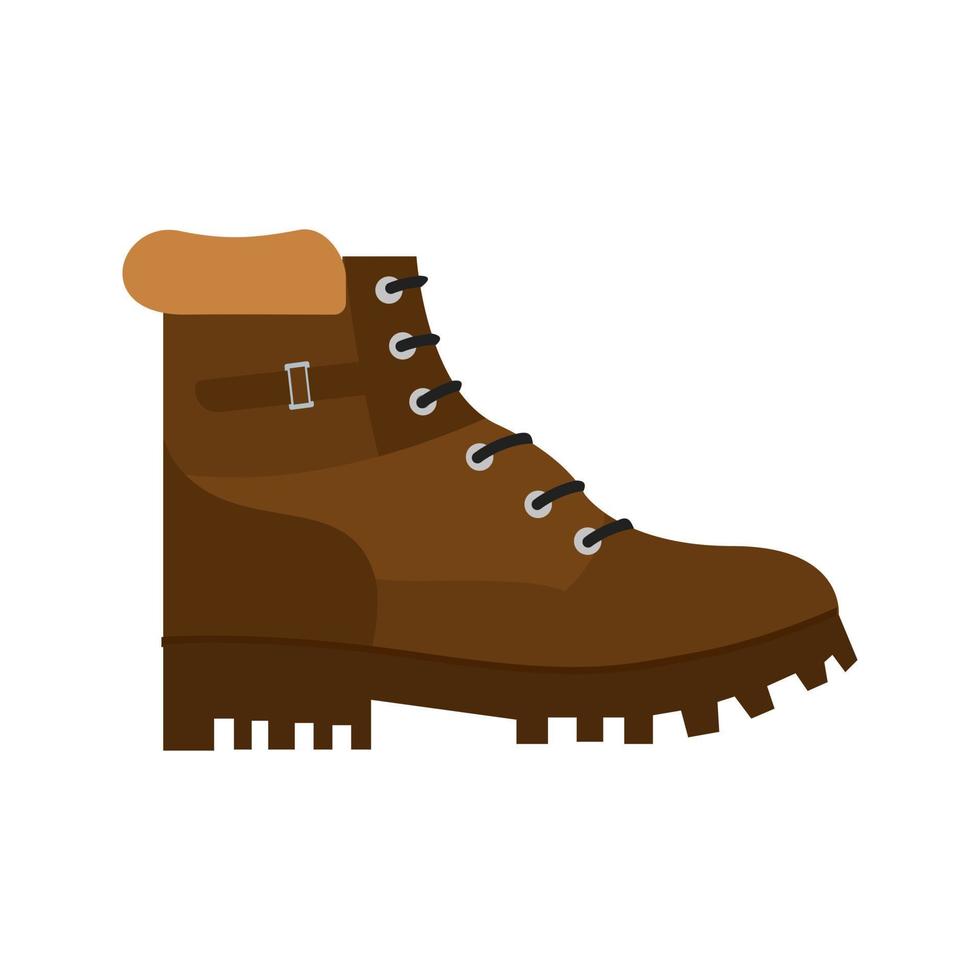 Camping Boot Flat Multicolor Icon vector