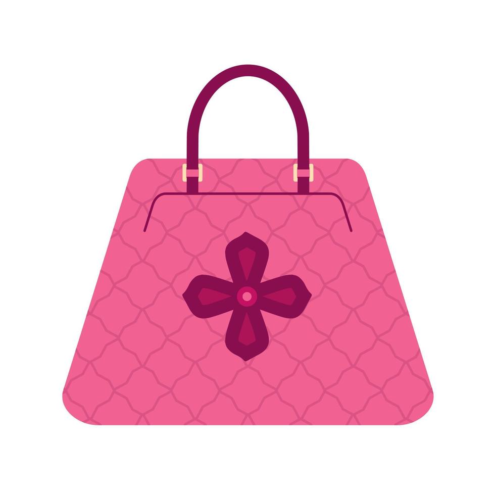 Handbag Flat Multicolor Icon vector